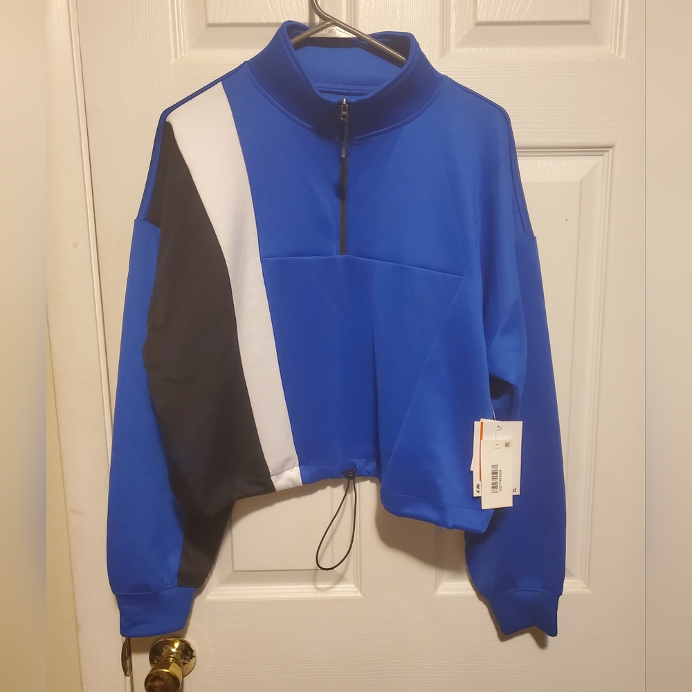 Blue and Black Quarter-Zip Pullover Brand New
